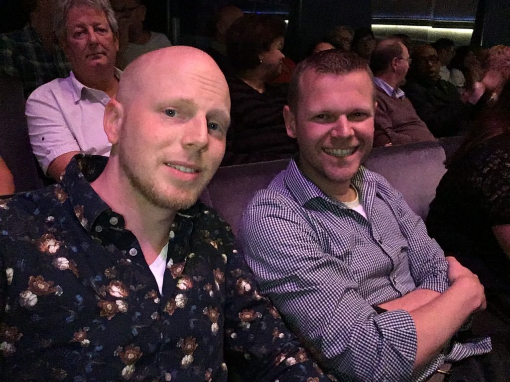 Daniel Roos en mijzelf in het KAF theater in Almere