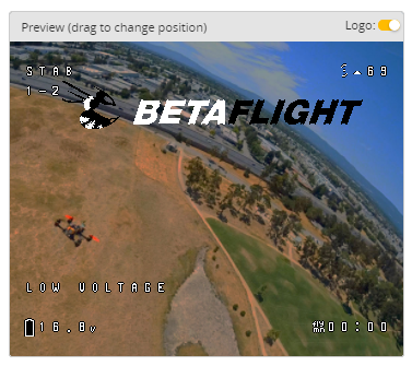 betaflight OSD personal settings